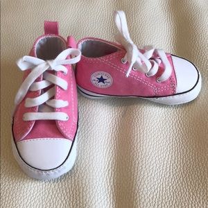Pink Converse baby shoes